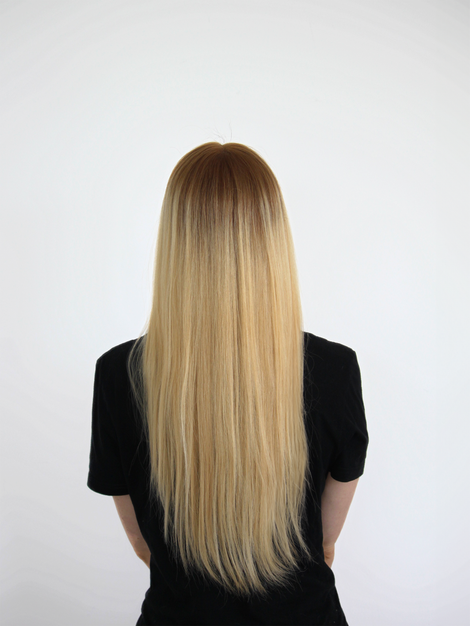 Rooted Light Blonde Topper